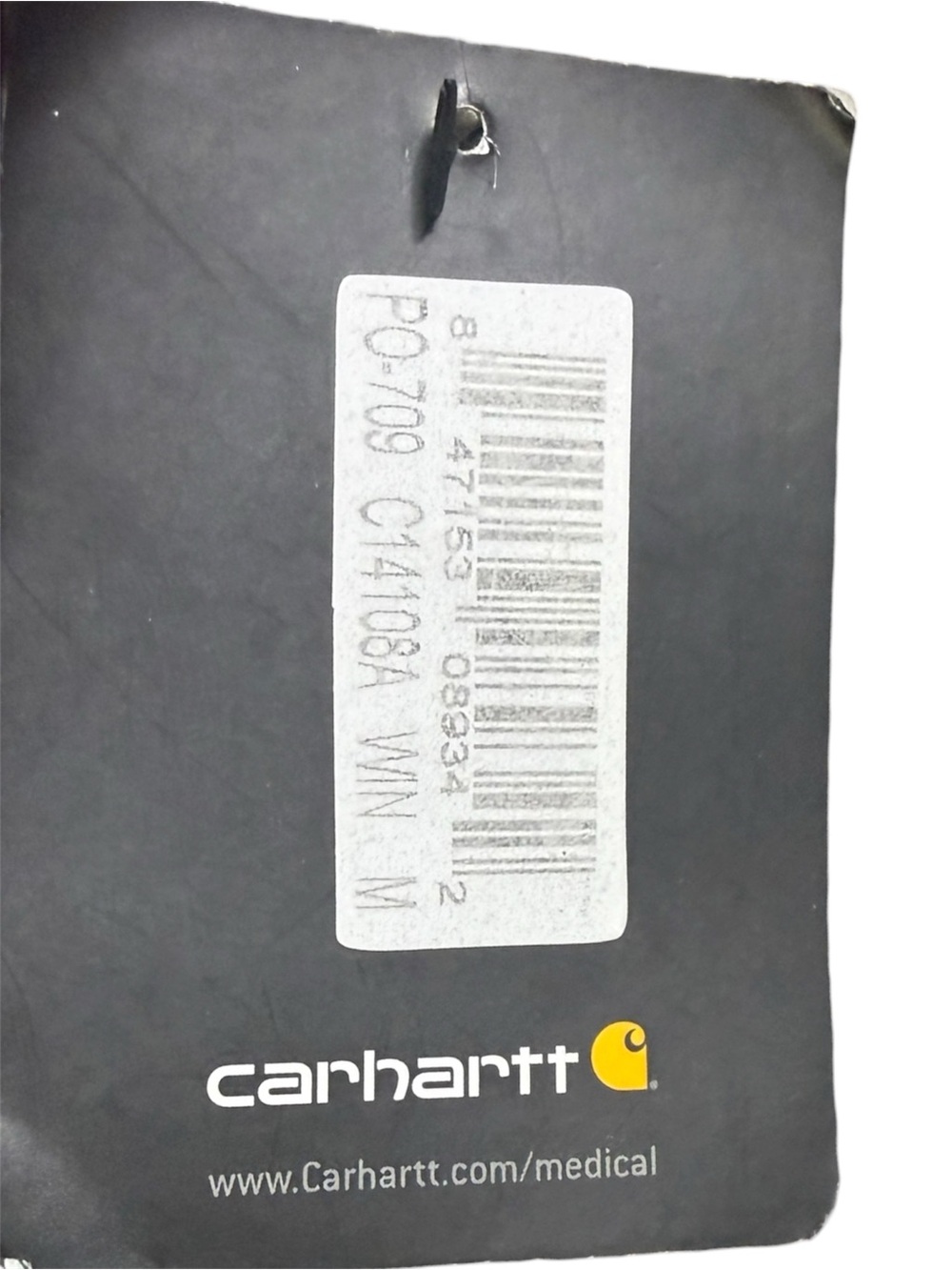 |NWT| CARHARTT Men’s Ripstop Scrub Top Burgundy Navy Colorblock V-Neck Medium - Picture 4 of 7